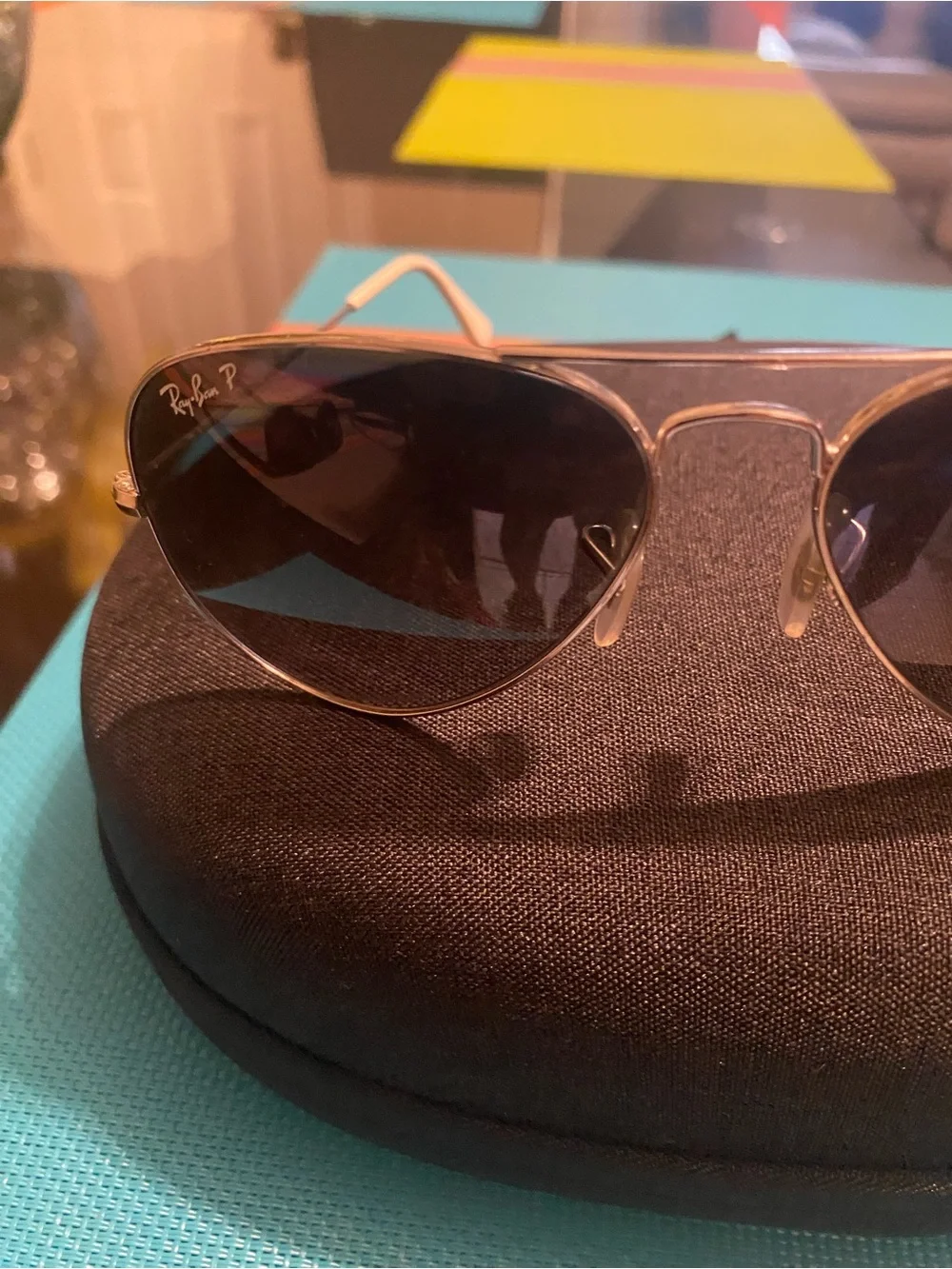 Ray-Ban Aviator Sunglasses Silver Frame with Black Lenses